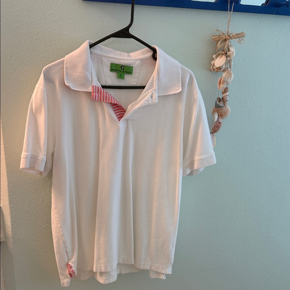 Ralph Lauren White Polo with Red Stripes